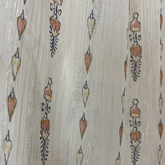 Lauren Conrad Printed Chiffon Peasant Top Zina Geo Sunkiss Size Medium - Picture 6 of 12